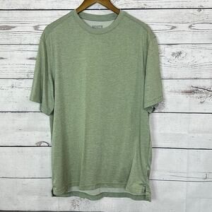 Duluth Trading Tee Shirt Top Mens Medium Gray Green Nylon Hiking Texture Outdoor